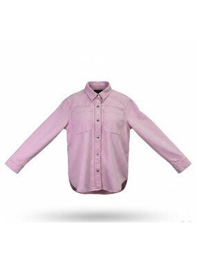 Di Marzio Bagatelle Womens Pink Long Sleeve Button-Up Shirt Causal Style Sz S